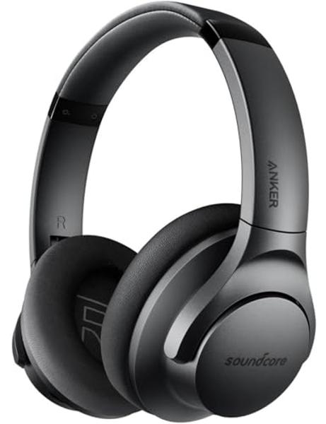 Soundcore Anker Life Q20 Hybrid Active Noise Cancelling Headphones, Wireless Over Ear Bluetooth Headphones, 60H Playtime, Hi-Res Audio, Deep Bass, Memory Foam Ear Cups, Travel, Off