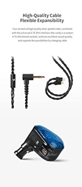 TRUTHEAR x Crinacle Zero Dual Dynamic Drivers HiFi Wired Earbuds in-Ear Headphone Gaming Earbuds