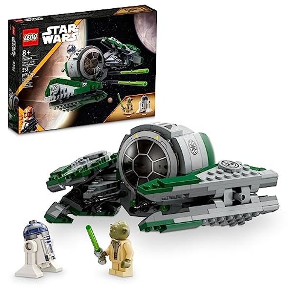 LEGO Star Wars: The Clone Wars Yoda’s Jedi Starfighter 75360 Star Wars Collectible for Kids Featuring Master Yoda Figure with Lightsaber Toy, Birthday Gift for 8 Year Olds or any F