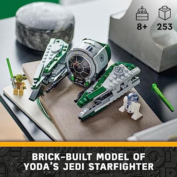 LEGO Star Wars: The Clone Wars Yoda’s Jedi Starfighter 75360 Star Wars Collectible for Kids Featuring Master Yoda Figure with Lightsaber Toy, Birthday Gift for 8 Year Olds or any F