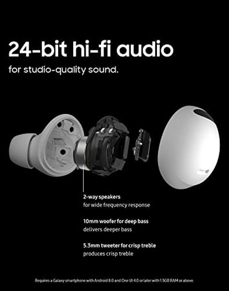 SAMSUNG Galaxy Buds 2 Pro True Wireless Bluetooth Earbuds, Noise Cancelling, Hi-Fi Sound, 360 Audio, Comfort Fit In Ear, HD Voice, IPX7 Water Resistant, White [US Version, 1Yr Manu