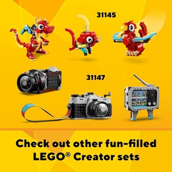 LEGO Creator 3 in 1 Flatbed Truck with Helicopter Toy, Transforms from Flatbed Truck Toy to Propeller Plane to Hot Rod and SUV Car Toys, Gift Idea for Boys and Girls Ages 7 Years O