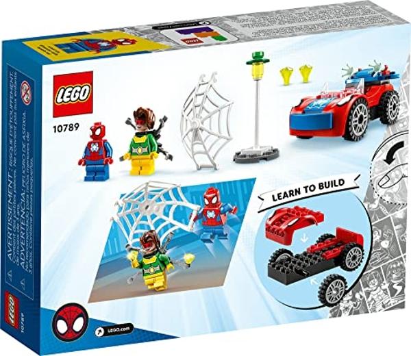 LEGO Marvel Spider-Man's Car and Doc Ock Building Set, Spidey and His Amazing Friends Buildable Toy for Kids 4 Plus Years Old with Glow in The Dark Pieces, 10789