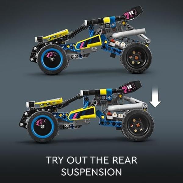LEGO Technic Off-Road Race Buggy Buildable Car Toy, Cool Toy for 8 Year Old Boys, Girls and Kids who Love Rally Contests, Race Car Toy Featuring Moving 4-Cylinder Engine and Workin