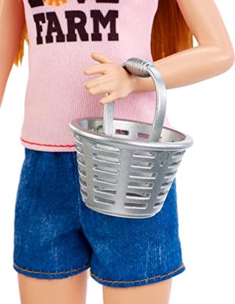 Barbie Careers Playset, Chicken Farmer Set with Fashion Doll with Red Hair & Boots, Henhouse, Chickens & Accessories (Amazon Exclusive)