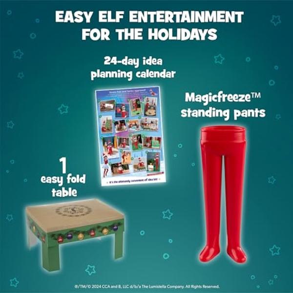 The Elf on the Shelf 24-Day Super Set Official The Elf on the Shelf Ideas for 24 Days of Elf Magic - 80+ Props, MagiFreez Standing Pants and Calendar - for Ages 3 Years and Up Scou