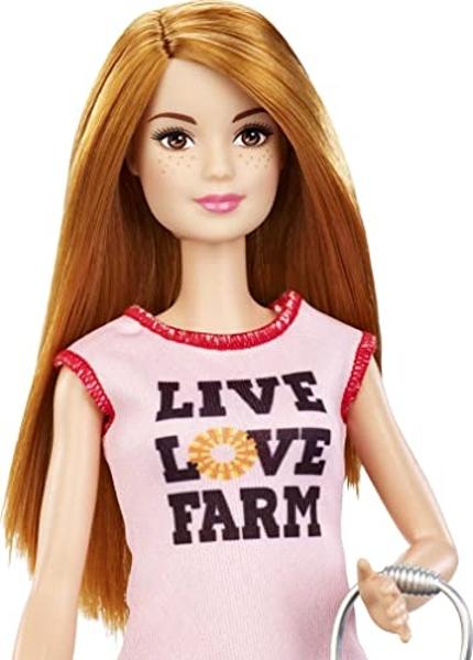 Barbie Careers Playset, Chicken Farmer Set with Fashion Doll with Red Hair & Boots, Henhouse, Chickens & Accessories (Amazon Exclusive)