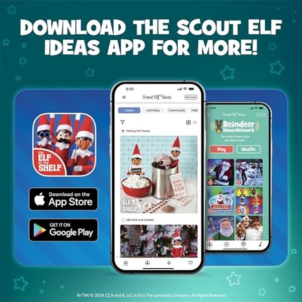 The Elf on the Shelf 24-Day Super Set Official The Elf on the Shelf Ideas for 24 Days of Elf Magic - 80+ Props, MagiFreez Standing Pants and Calendar - for Ages 3 Years and Up Scou