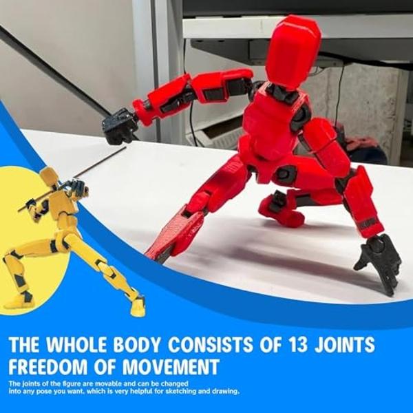 MerryXD T13 Action Figure,Assembly Completed Dummy Nova Titan Lucky 13 Action Figure 3D Printed Multi-Jointed Movable Toy Grow in The Dark Blue