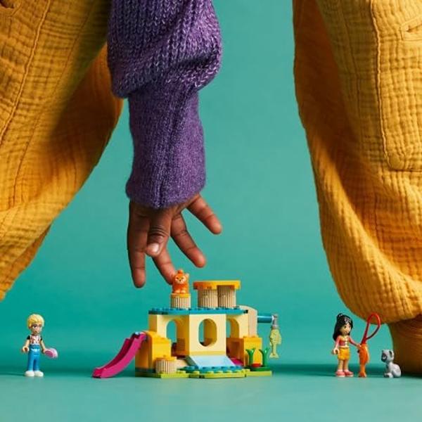 LEGO Friends Cat Playground Adventure, Animal Toy with Figures, Gift Set Idea for Kids, Girls and Boys 5 Years and Up, Pretend Play with Mini-Doll Characters Olly and Liann, 42612