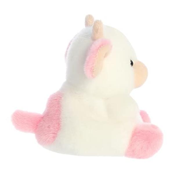 Aurora® Adorable Palm Pals™ Belle Strawberry Cow™ Stuffed Animal - Pocket-Sized Play - Collectable Fun - Pink 5 Inches