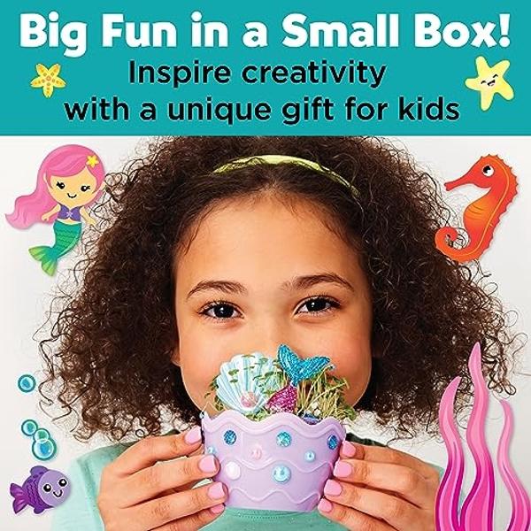 Creativity for Kids Mini Garden: Mermaid Terrarium Kit - Mermaid Gifts for Girls, Crafts for Kids & Toys Ages 6-8+, Stocking Stuffers