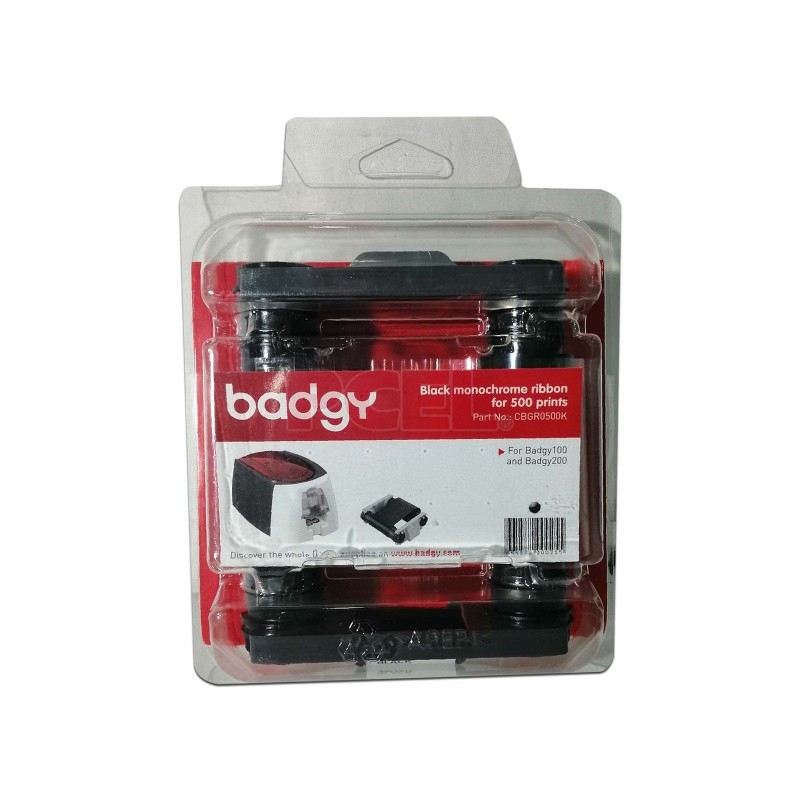 KIT DE CONSUMIBLES BADGY CINTA PARA 100 IMPRESIONES A COLOR, TARJETAS DE PVC BLANCAS 100 PZS PARA IMPRESORAS BADGY1 VBDG205EU