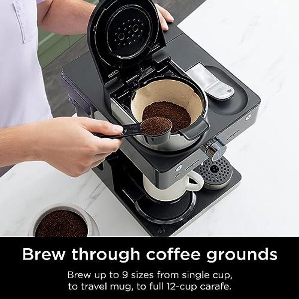 Ninja Espresso & Coffee Maker & Barista System, 3 Espresso Brew Styles, Single-Serve Coffee & Nespresso Capsule Compatible, Built-in Frother, Espresso, Cappuccino & Latte Maker, Bl
