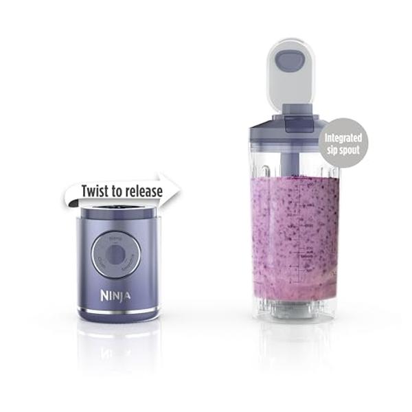 Ninja Blast Max, Portable Blender + Twist & Go, Personal Blender, Ninja Blender, Smoothie, Blend, Ice Crush, 3 Programs, Cordless, 22 oz removable Vessel, Dishwasher Safe, Leakproo