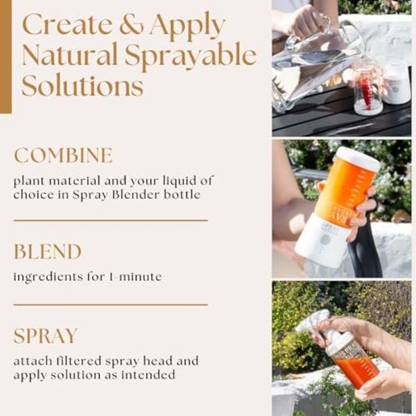 SprayBlender - Create Plant-Based Sprays in Minutes with Powerful Electric Blender & Glass Spray Bottle, Perfect for BBQ, Grilling & BPA-Free, Food-Grade