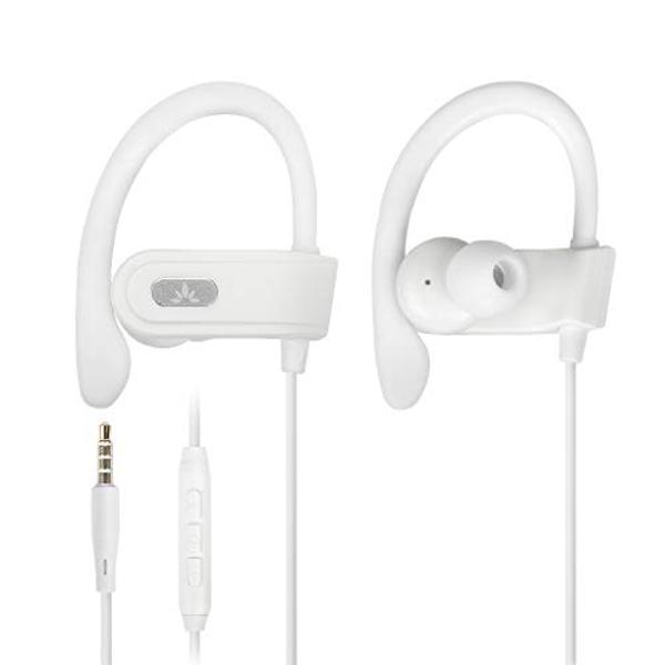 Avantree E171 - AUX 3.5mm Wired Earbuds with Microphone & in-Line Volume Control, Compatible with Traditional 3.5mm AUX Phones Corded Headphones with Ear Hook for Running & Sports,