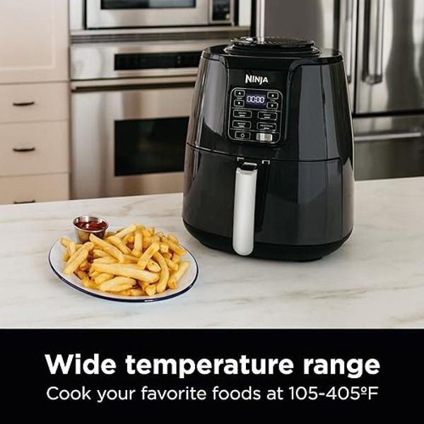 Ninja Air Fryer, Roast, Bake, Air Fry, Roast, Broil, Reheats, & Dehydrates, 4-in-1, Fries, Frozen Food, Veggies, and Juicy Meat, Less Oil, Easy Meals, Healthy Meals, Compact, 4 QT,