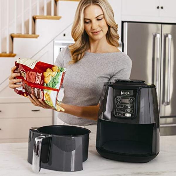 Ninja Air Fryer, Roast, Bake, Air Fry, Roast, Broil, Reheats, & Dehydrates, 4-in-1, Fries, Frozen Food, Veggies, and Juicy Meat, Less Oil, Easy Meals, Healthy Meals, Compact, 4 QT,