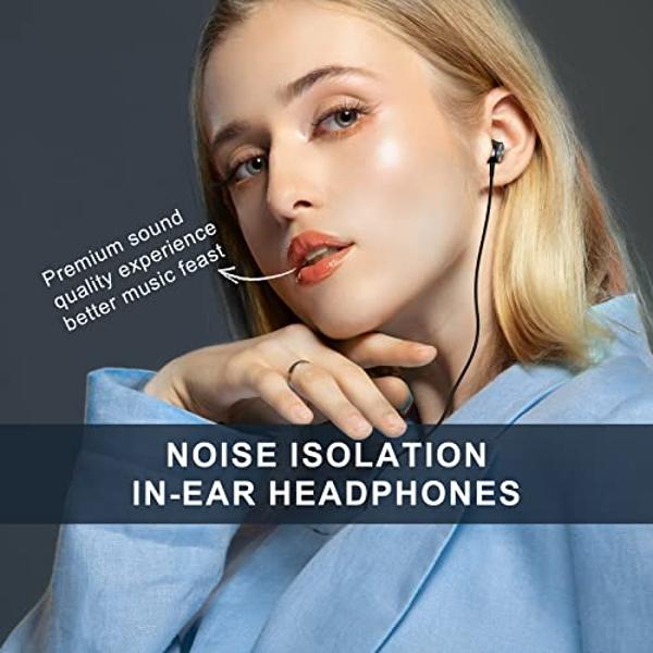 Lightning Headphones for iPhone 13 14 12 Pro Max MFi Certified Lightning Earbuds with Mic Noise Isolation Stereo Bass in-Ear Headphones Lightning Connector Wired Earphones for iPho