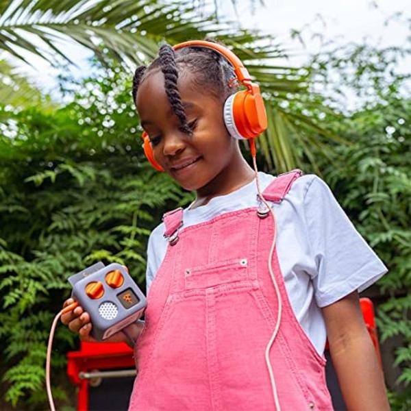 Yoto Wired Headphones – Kids Accessories, Lightweight Adjustable & Foldable Over-Ear Earphones with Travel Bag, Volume-Limiting for Safe Listening & Daisy Chain Feature for Audio S