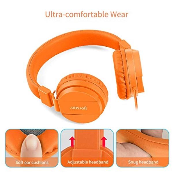 iClever BTH12 Kids Bluetooth Headphones,Colorful LED Lights Kids Headphones Wireless,74/85dBA Safe Volume,85H Playtime,Fast Charging,Bluetooth 5.2,Over Ear,Built-in Mic for iPad/Ta