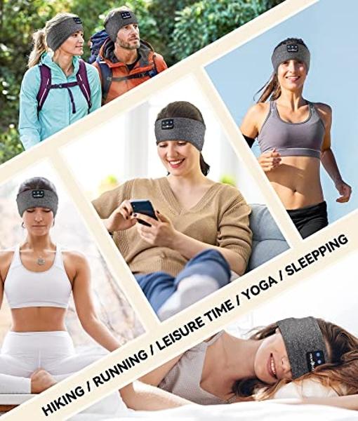 MUSICOZY Sleep Headphones Bluetooth 5.4 Headband, Sports Wireless Earphones Sweat Resistant Earbuds Sleeping Headphone with Ultra-Thin HD Stereo Speaker for Workout Running Cool Ga