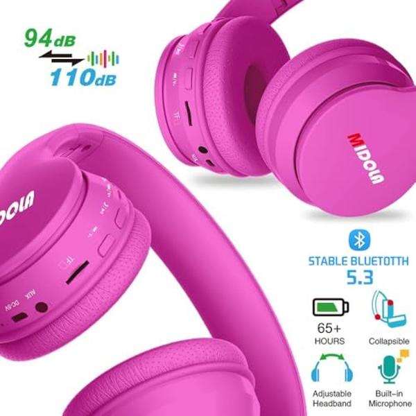 Belkin SoundForm Inspire Wireless Over-Ear Headset for Kids, Online Learning & Travel w/Built-in Microphone, 85dB Safe Volume Limit, 35H Battery - Compatible w/iPhone, iPad, Galaxy