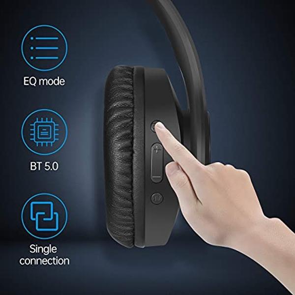 iJoy Bluetooth Headphones Over Ear, Wireless and Wired Foldable Headset Built-in Microphone, FM, Micro SD Card Slot - (Pink) Adults Kids Men Women