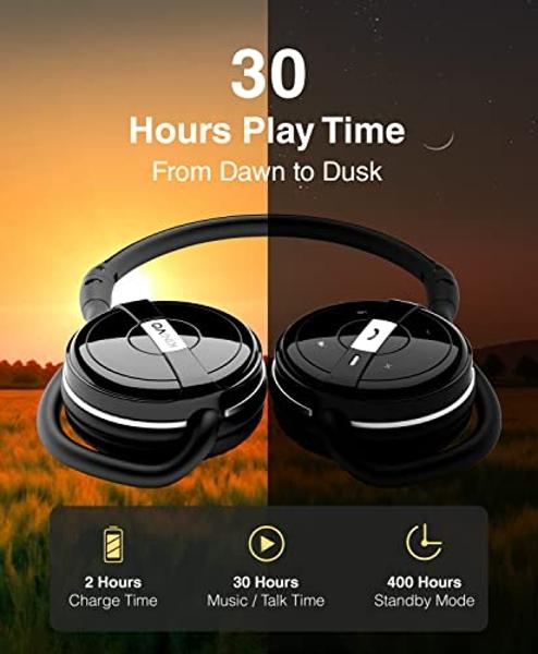 Kinivo BTH240 PRO Bluetooth Wireless Headphones (On-Ear, HiFi Stereo Music, 30 Hours Playtime, Built-in Mic, Foldable Headset, Hands-Free Calling)