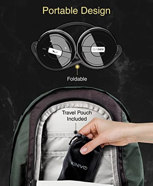 Kinivo BTH240 PRO Bluetooth Wireless Headphones (On-Ear, HiFi Stereo Music, 30 Hours Playtime, Built-in Mic, Foldable Headset, Hands-Free Calling)