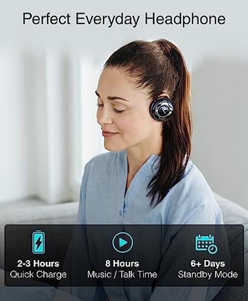 Kinivo BTH220 Bluetooth Stereo Headphone – Supports Wireless Music Streaming and Hands-Free Calling