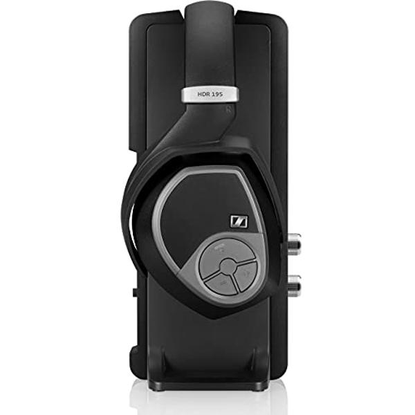 Sennheiser Consumer Audio RS 195 RF Wireless Headphone Systems for TV Listening with Selectable Hearing Boost Preset,Black