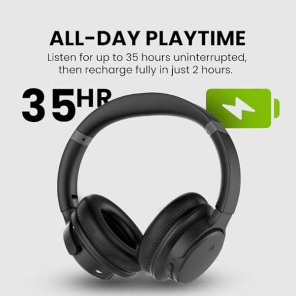 Avantree Ensemble - Wireless TV Headphones Compatible with TVs with Optical, AUX, or Bluetooth Audio Outputs - Comfortable Headphones for Seniors with Charging Dock & Transmitter a