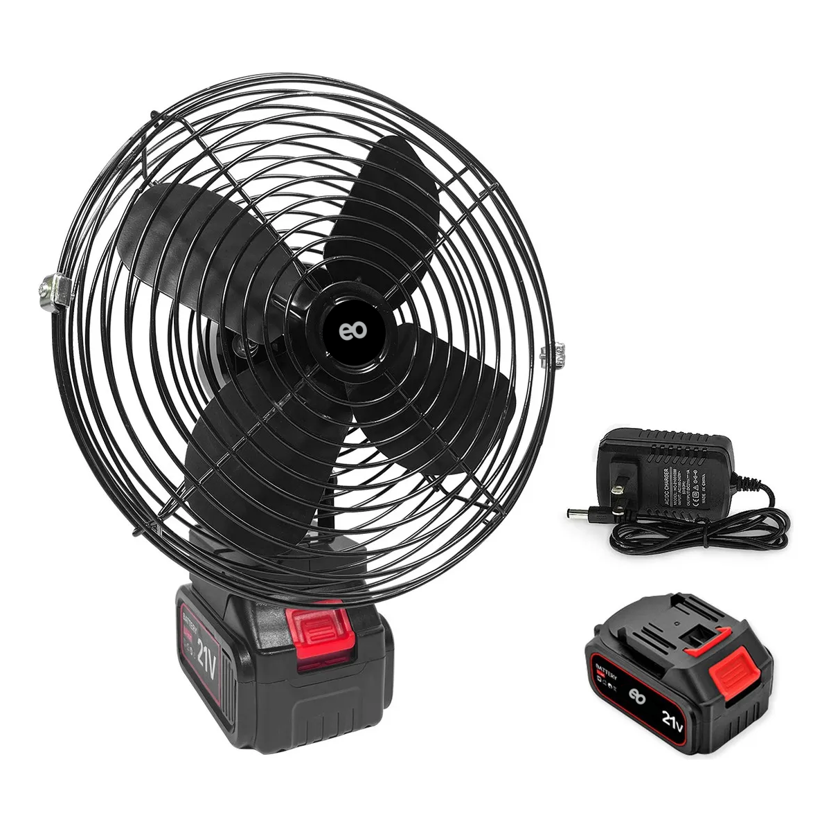 Ventilador Portátil Recargable Inalámbrico Negro