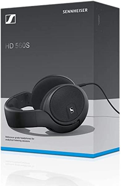Sennheiser HD 560 S Over-The-Ear Audiophile Headphones - Neutral Frequency Response, E.A.R. Technology for Wide Sound Field, Open-Back Earcups, Detachable Cable, (Black) (HD 560S)