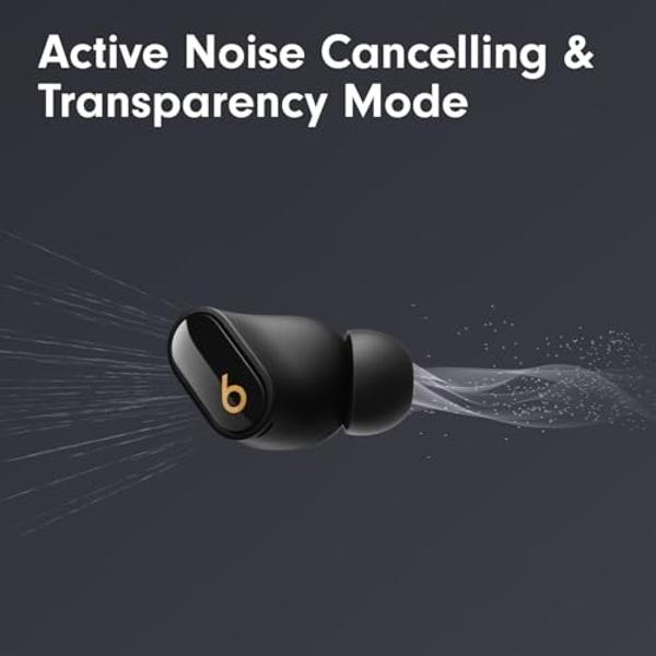 Beats Studio Buds + | True Wireless Noise Cancelling Earbuds, Enhanced Apple & Android Compatibility, Built-in Microphone, Sweat Resistant Bluetooth Headphones, Spatial Audio - Bla