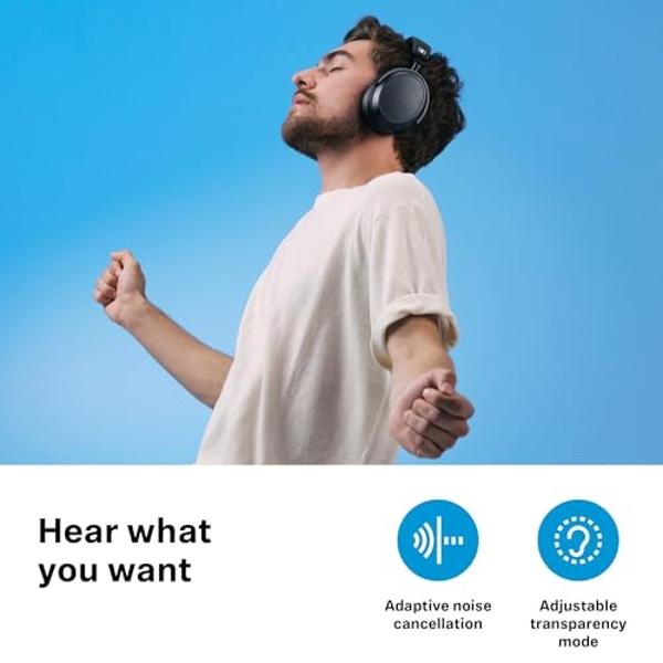Sennheiser Consumer Audio Momentum 4 Wireless Headphones - Bluetooth Headset for Crystal-Clear Calls with Adaptive Noise Cancellation, 60h Battery Life, Customizable Sound, White (
