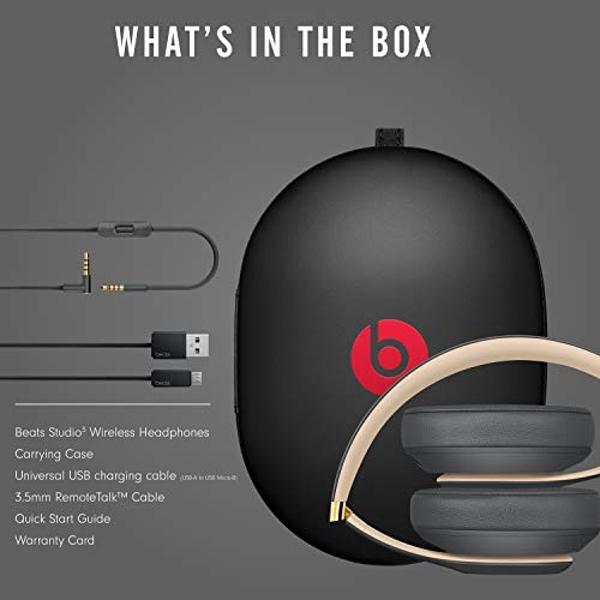 Beats Studio3 Wireless Headphones – The Beats Skyline Collection - Shadow Gray (Latest Model) (Renewed)