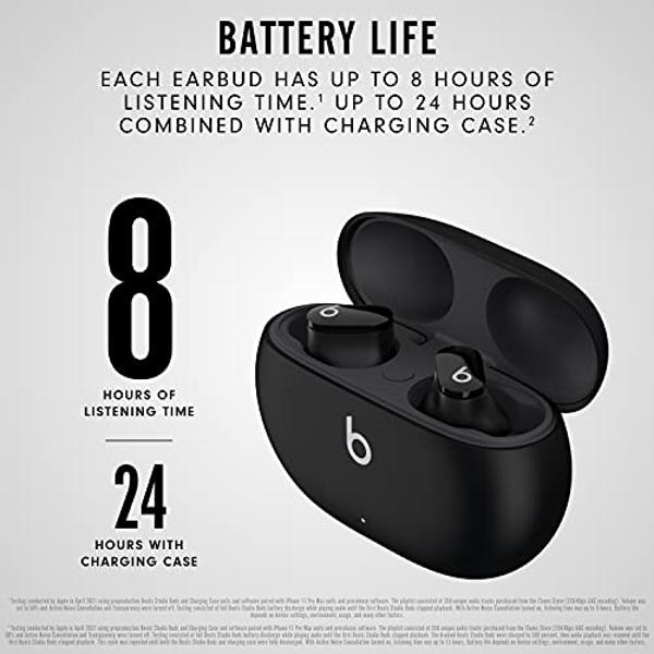 Beats Studio Buds - True Wireless Noise Cancelling Earbuds - Compatible with Apple & Android, Built-in Microphone, IPX4 Rating, Sweat Resistant Earphones, Class 1 Bluetooth Headpho