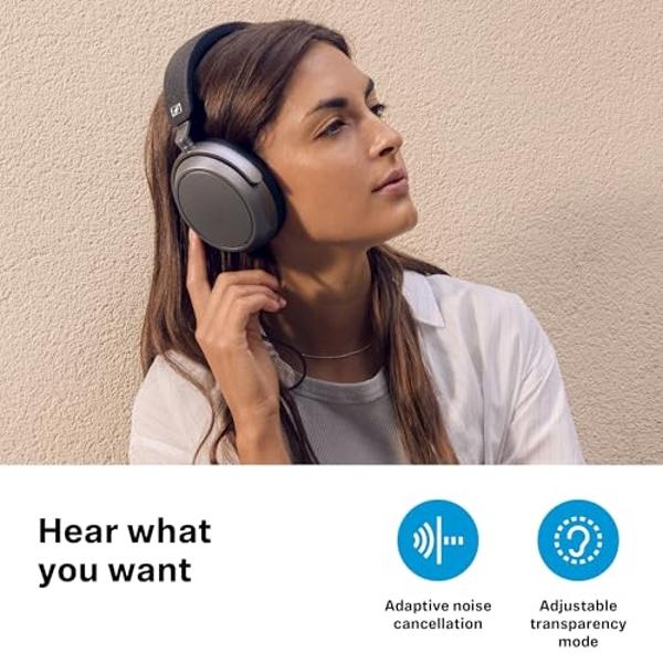 Sennheiser MOMENTUM 4 Wireless Headphones, Bluetooth for Crystal-Clear Calls w/Adaptive Noise Cancellation, 60h Battery Life, Customizable Sound & Lightweight Folding Design, Graph
