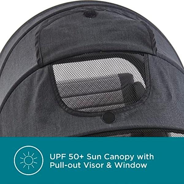 Contours Quick Elite Baby Stroller, Lightweight Compact Travel Stroller, Toddler Stroller, Infant Car Seat Compatibility, Multi-Position Seat Recline, Sun Canopy, 5-Point Safety Ha