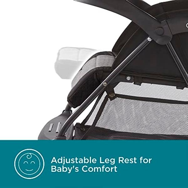 Contours Quick Elite Baby Stroller, Lightweight Compact Travel Stroller, Toddler Stroller, Infant Car Seat Compatibility, Multi-Position Seat Recline, Sun Canopy, 5-Point Safety Ha