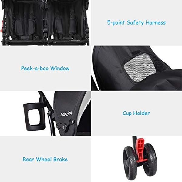 gb Pockit Air All Terrain Ultra Compact Lightweight Travel Stroller with Breathable Fabric in Velvet Black