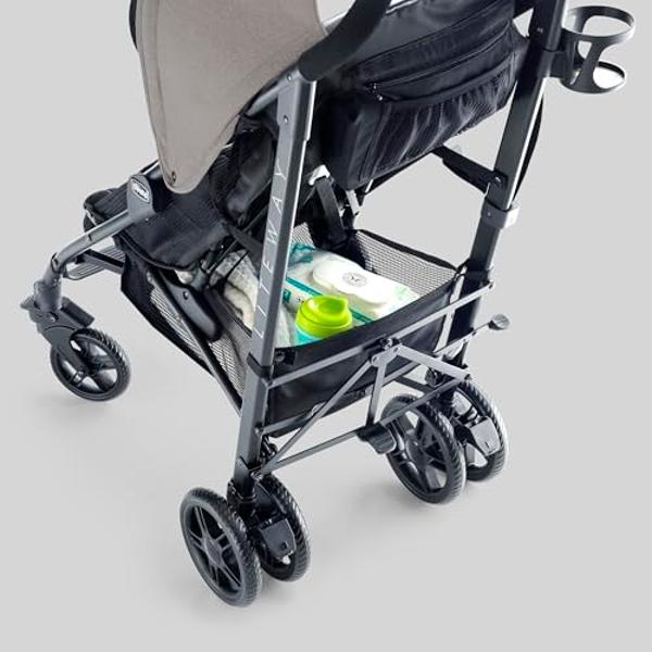 Chicco Liteway® Stroller, Compact Fold Lightweight Aluminum Frame Umbrella Baby Stroller, for Use with Babies and Toddlers up to 40 lbs. | Dune/Brown