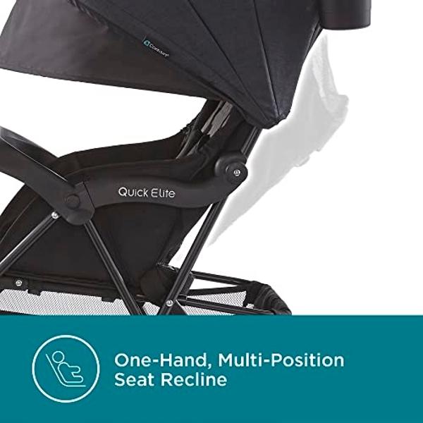Contours Quick Elite Baby Stroller, Lightweight Compact Travel Stroller, Toddler Stroller, Infant Car Seat Compatibility, Multi-Position Seat Recline, Sun Canopy, 5-Point Safety Ha