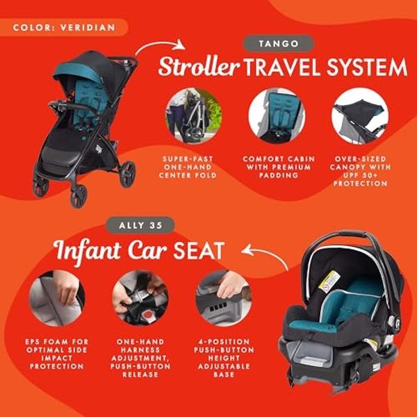 Baby Trend Tango™ Stroller Travel System with Ally™ Infant Car Seat, Veridian