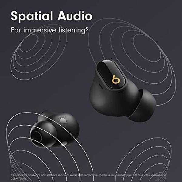 Beats Studio Buds + | True Wireless Noise Cancelling Earbuds, Enhanced Apple & Android Compatibility, Built-in Microphone, Sweat Resistant Bluetooth Headphones, Spatial Audio - Bla