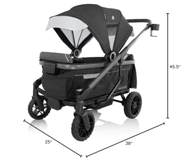 Evenflo Shyft Rideshare All-Terrain Performance Stroller Wagon (Sterling Black)