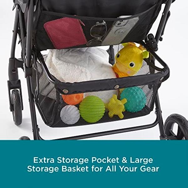 Contours Quick Elite Baby Stroller, Lightweight Compact Travel Stroller, Toddler Stroller, Infant Car Seat Compatibility, Multi-Position Seat Recline, Sun Canopy, 5-Point Safety Ha